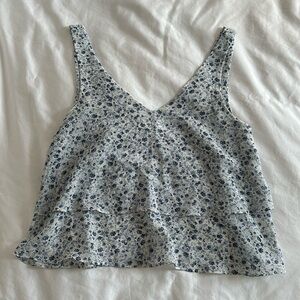 Garage  XS|S blue flowers top